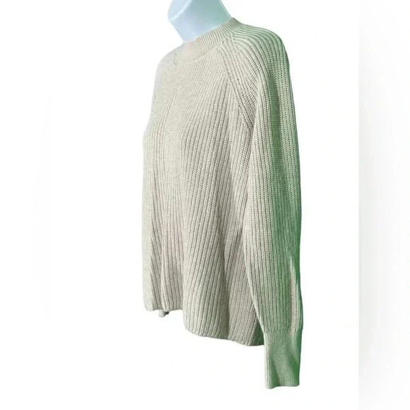 Banana Republic Factory Women Cream Crewneck Sweater Rib Knit Small - Picture 6 of 10